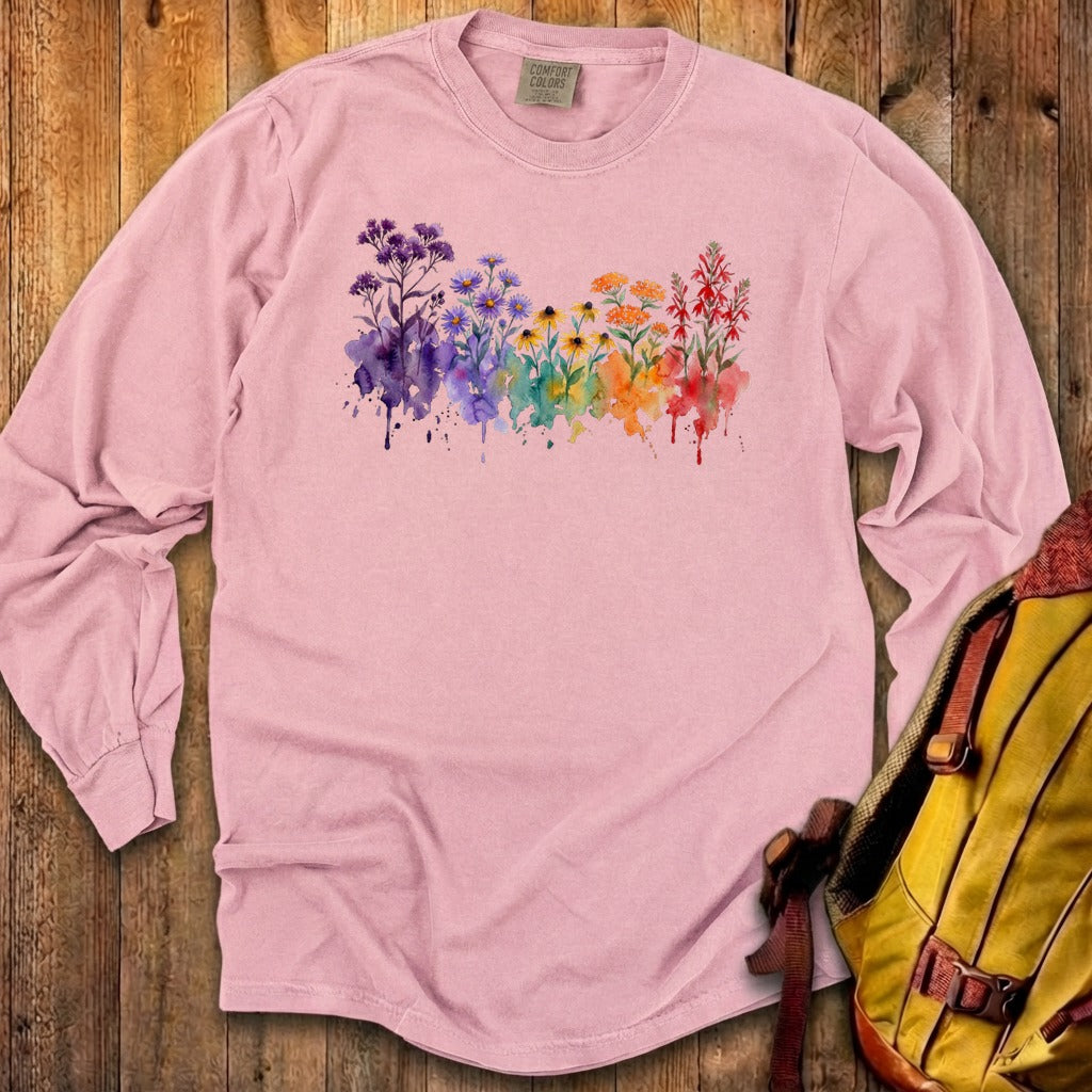 Watercolor Cuyahoga Valley Wildflowers Premium Long Sleeve