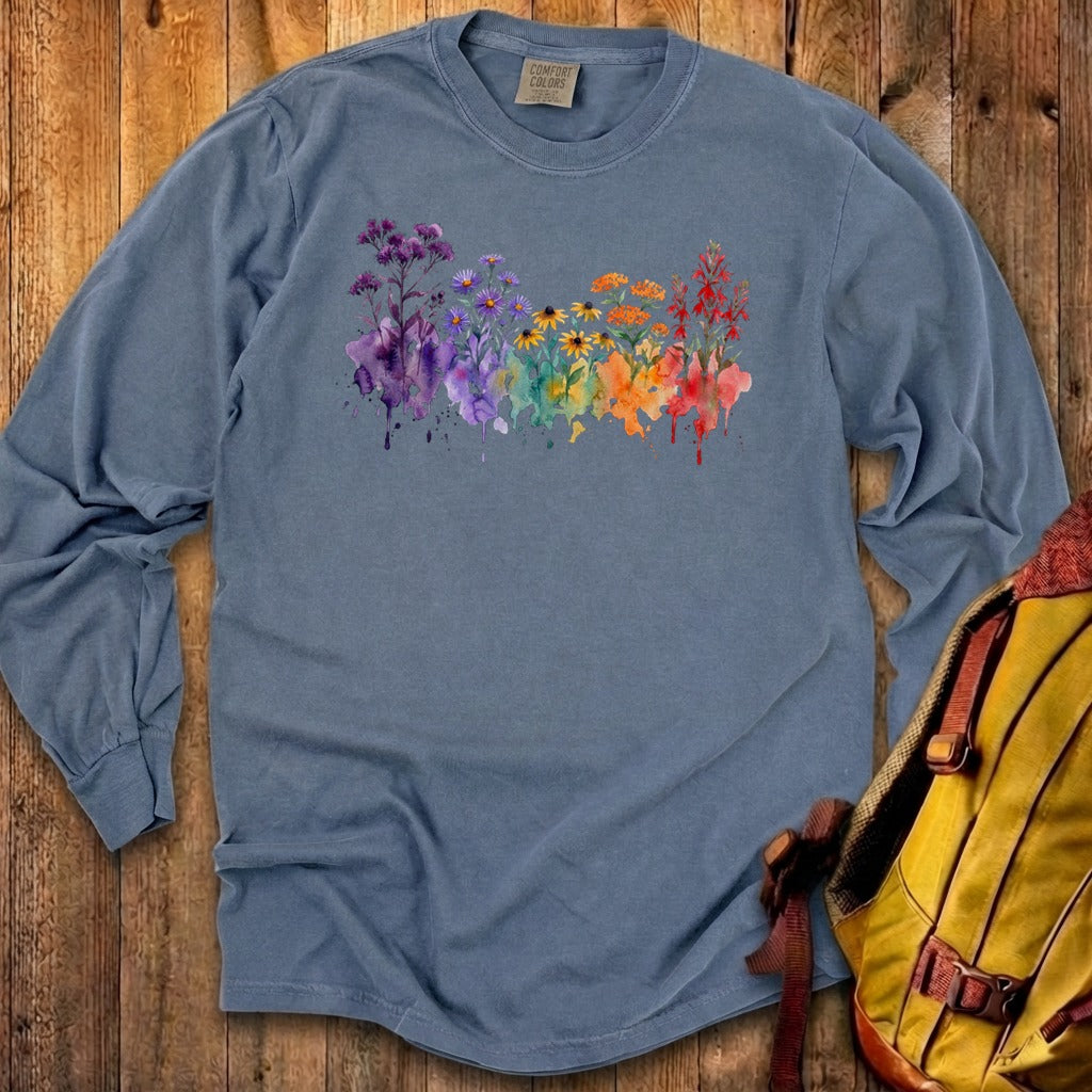 Watercolor Cuyahoga Valley Wildflowers Premium Long Sleeve