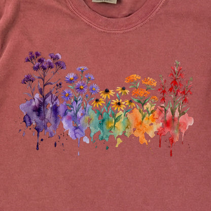 Watercolor Cuyahoga Valley Wildflowers Premium Long Sleeve