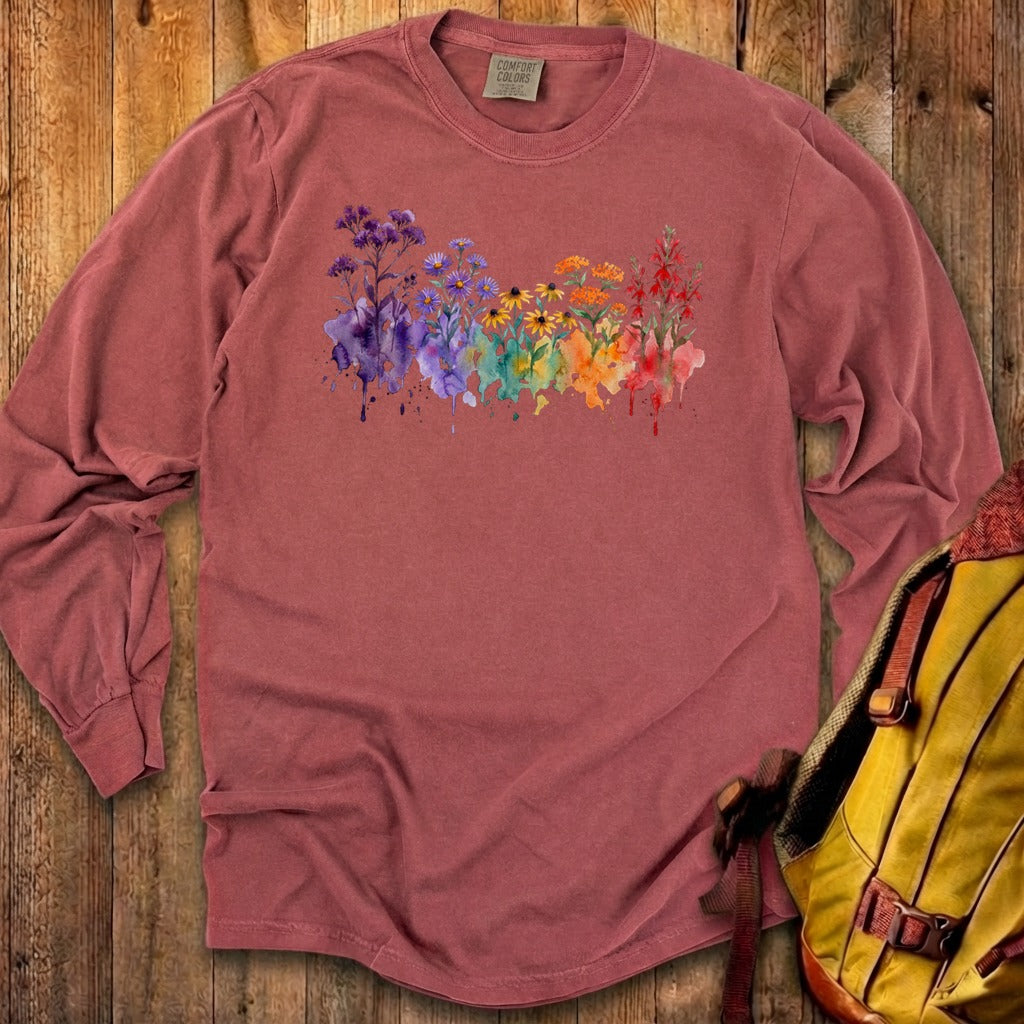Watercolor Cuyahoga Valley Wildflowers Premium Long Sleeve