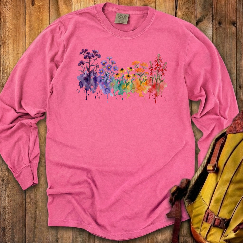Watercolor Cuyahoga Valley Wildflowers Premium Long Sleeve