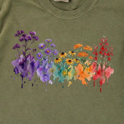 Watercolor Cuyahoga Valley Wildflowers Premium Long Sleeve