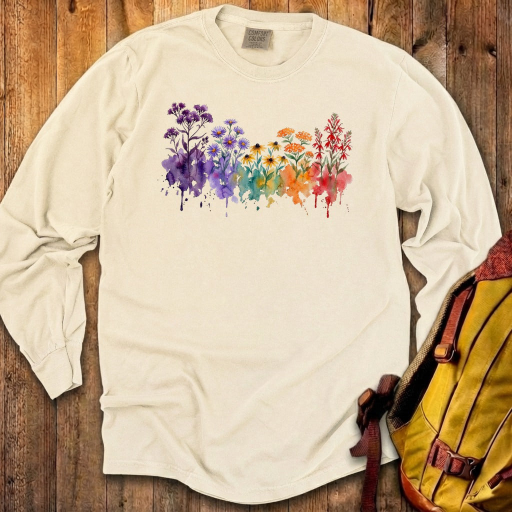 Watercolor Cuyahoga Valley Wildflowers Premium Long Sleeve