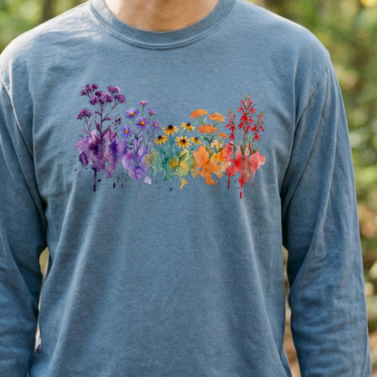 Watercolor Cuyahoga Valley Wildflowers Premium Long Sleeve