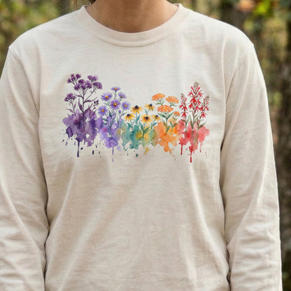 Watercolor Cuyahoga Valley Wildflowers Premium Long Sleeve