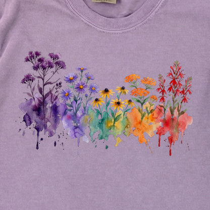 Watercolor Cuyahoga Valley Wildflowers Premium Long Sleeve