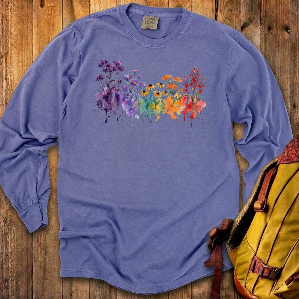Watercolor Cuyahoga Valley Wildflowers Premium Long Sleeve