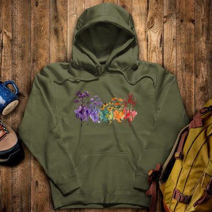 Watercolor Cuyahoga Valley Wildflowers Hoodie