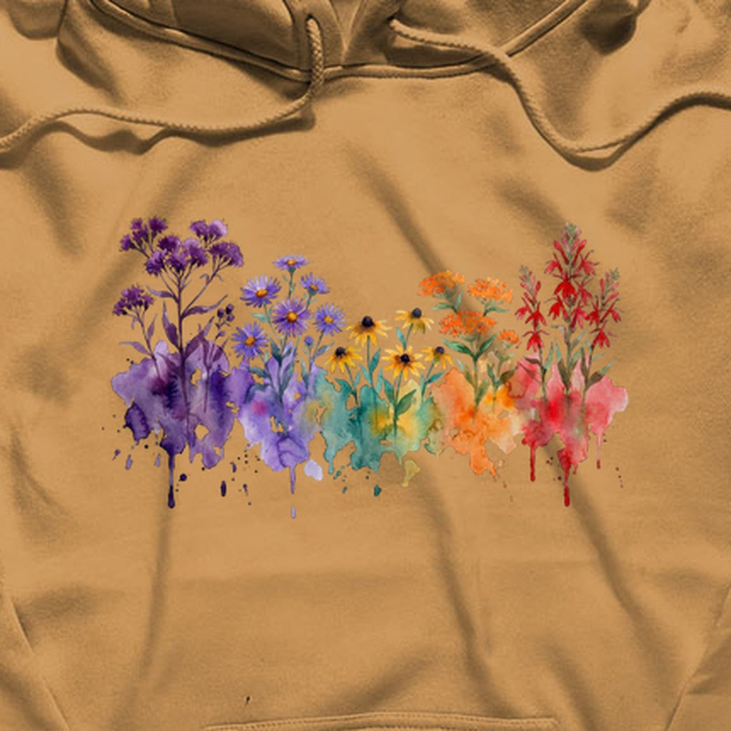 Watercolor Cuyahoga Valley Wildflowers Hoodie