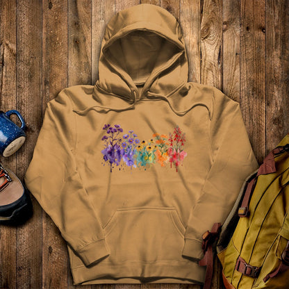 Watercolor Cuyahoga Valley Wildflowers Hoodie