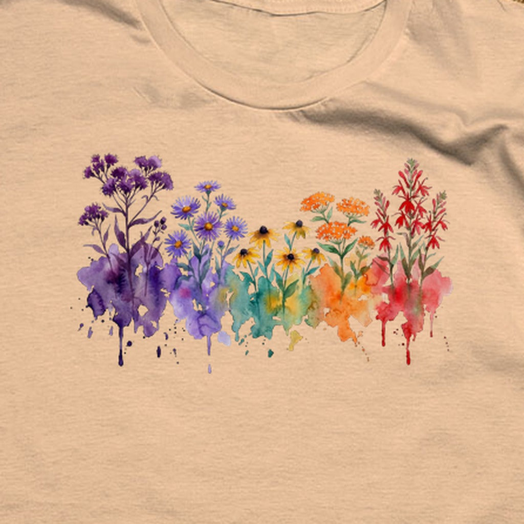 Watercolor Cuyahoga Valley Wildflowers T-Shirt