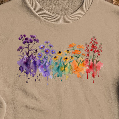 Watercolor Cuyahoga Valley Wildflowers Crewneck Sweatshirt