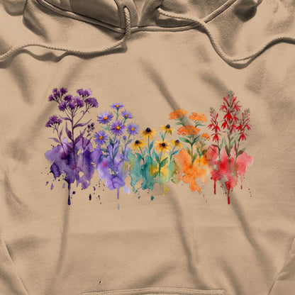 Watercolor Cuyahoga Valley Wildflowers Hoodie