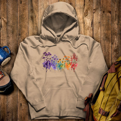 Watercolor Cuyahoga Valley Wildflowers Hoodie