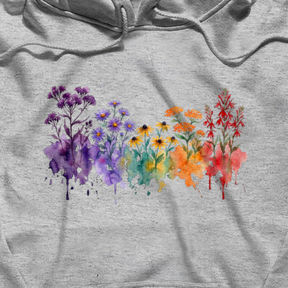 Watercolor Cuyahoga Valley Wildflowers Hoodie