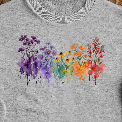 Watercolor Cuyahoga Valley Wildflowers Crewneck Sweatshirt