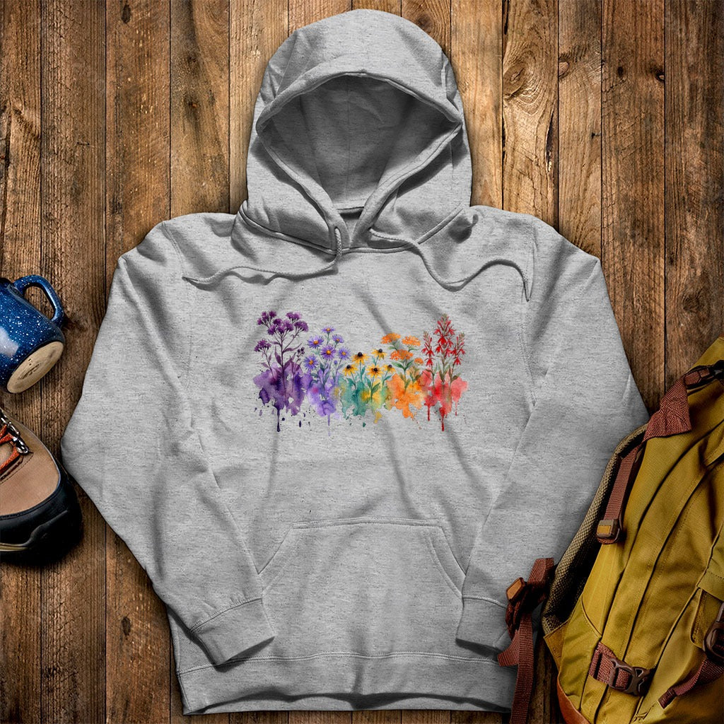 Watercolor Cuyahoga Valley Wildflowers Hoodie