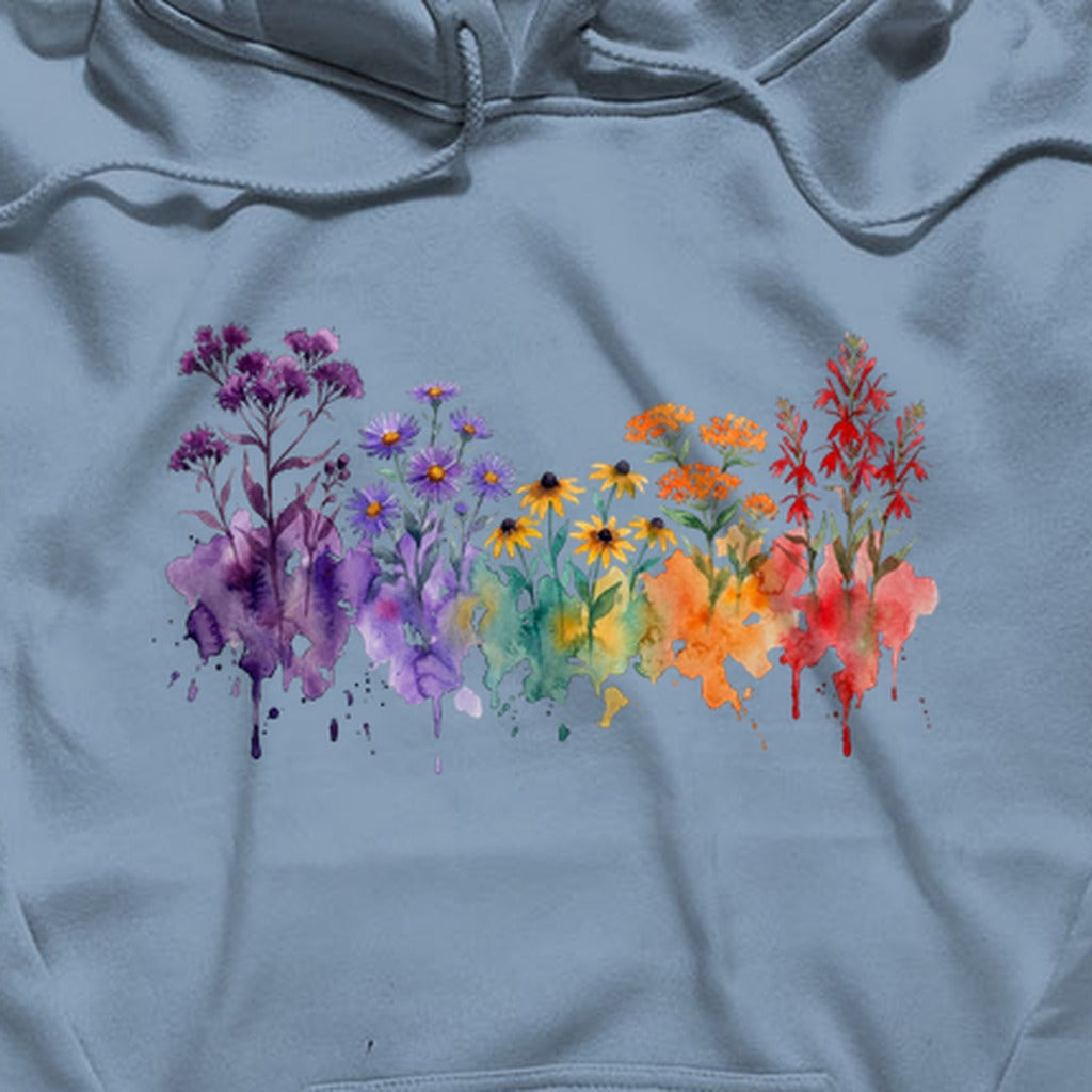 Watercolor Cuyahoga Valley Wildflowers Hoodie