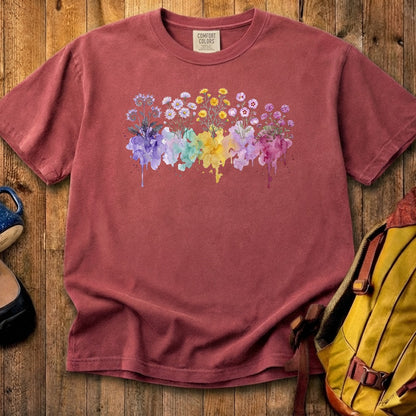 Watercolor Death Valley Wildflowers Cotton T-Shirt