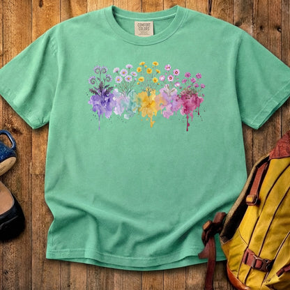 Watercolor Death Valley Wildflowers Cotton T-Shirt