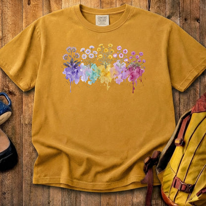 Watercolor Death Valley Wildflowers Cotton T-Shirt