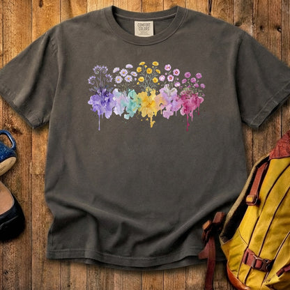 Watercolor Death Valley Wildflowers Cotton T-Shirt
