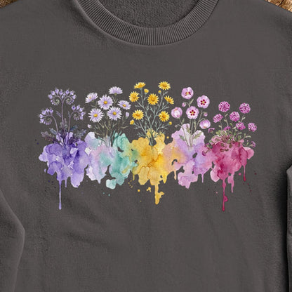 Watercolor Death Valley Wildflowers Crewneck Sweatshirt