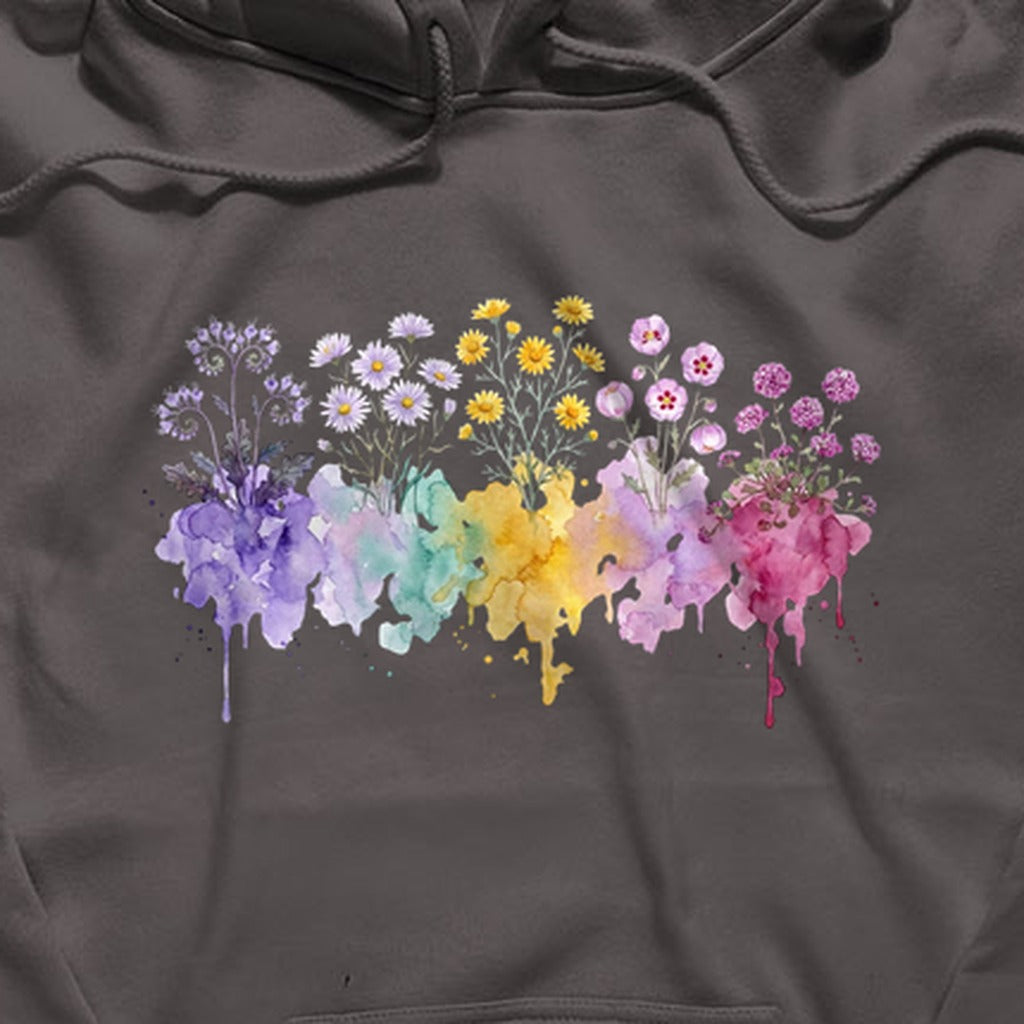 Watercolor Death Valley Wildflowers Hoodie