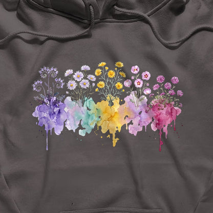 Watercolor Death Valley Wildflowers Hoodie