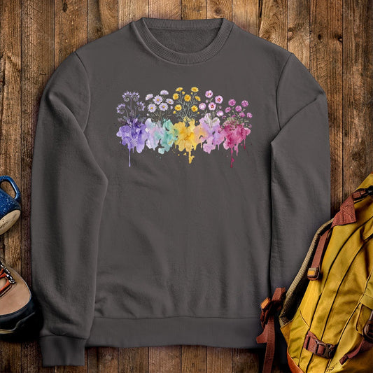Watercolor Death Valley Wildflowers Crewneck Sweatshirt