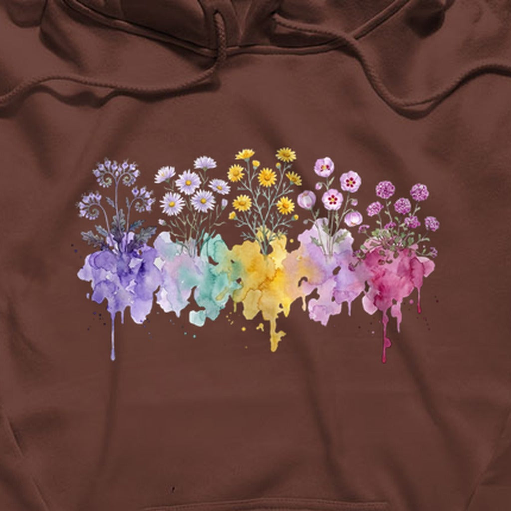 Watercolor Death Valley Wildflowers Hoodie