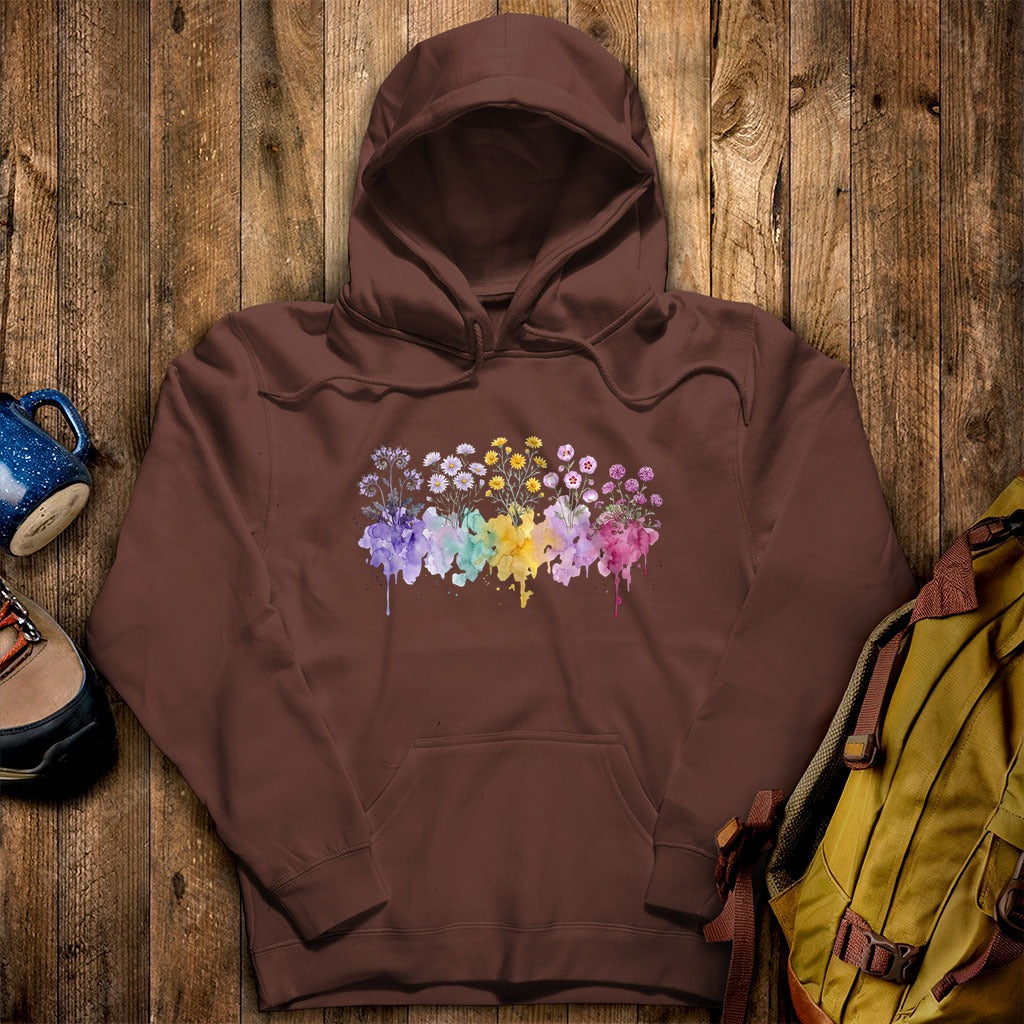Watercolor Death Valley Wildflowers Hoodie