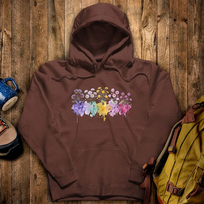 Watercolor Death Valley Wildflowers Hoodie
