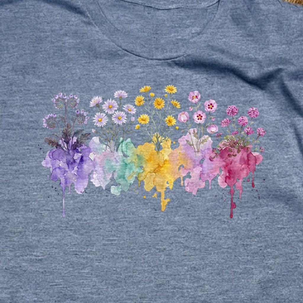 Watercolor Death Valley Wildflowers T-Shirt