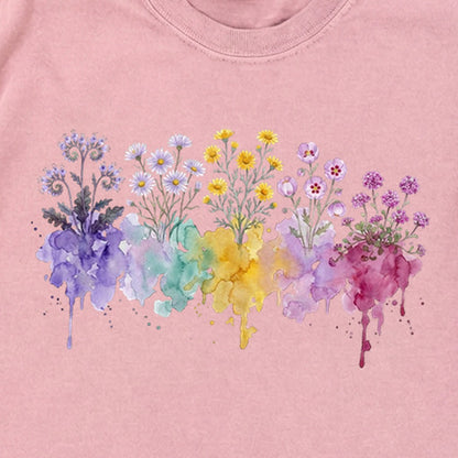 Watercolor Death Valley Wildflowers Premium Long Sleeve