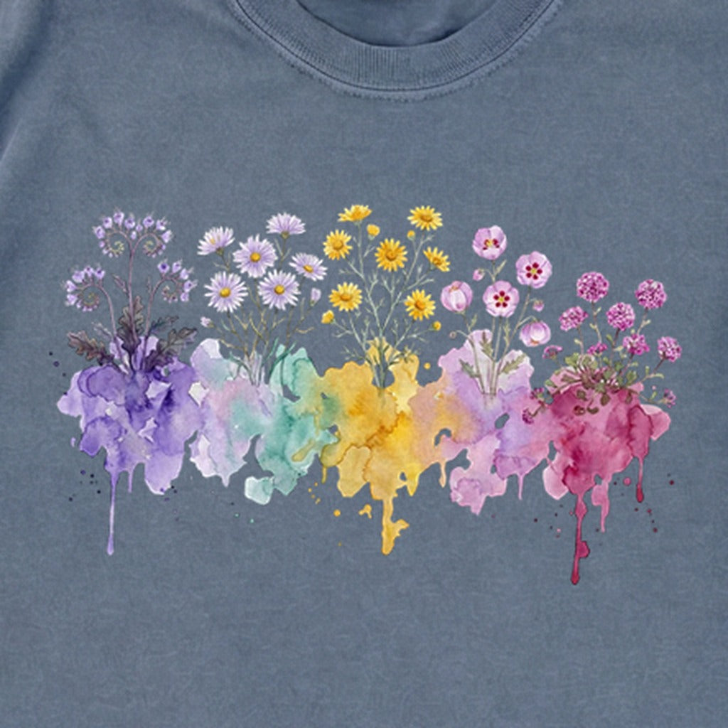 Watercolor Death Valley Wildflowers Premium Long Sleeve