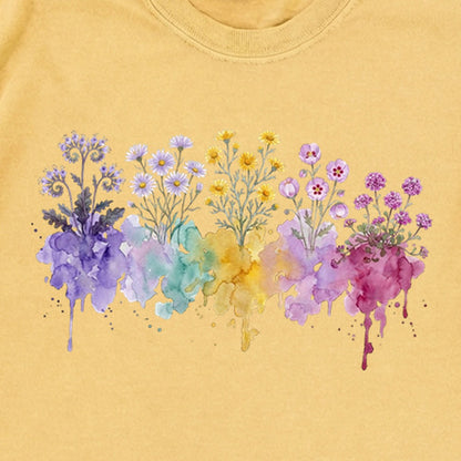 Watercolor Death Valley Wildflowers Premium Long Sleeve