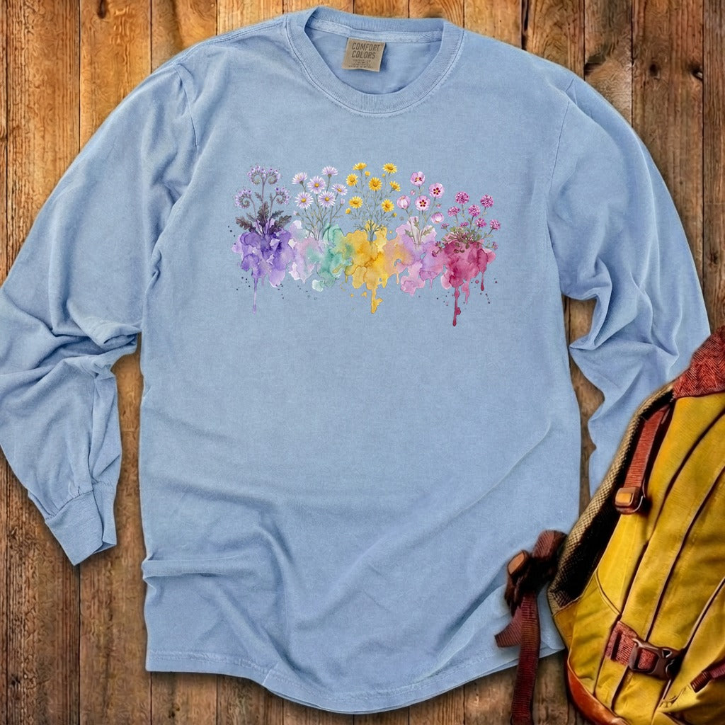 Watercolor Death Valley Wildflowers Premium Long Sleeve