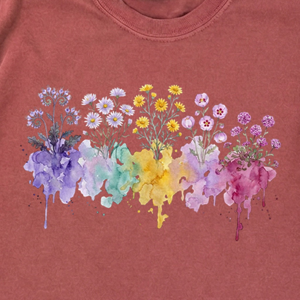 Watercolor Death Valley Wildflowers Premium Long Sleeve