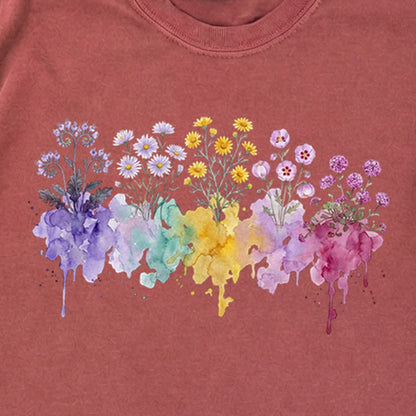 Watercolor Death Valley Wildflowers Premium Long Sleeve