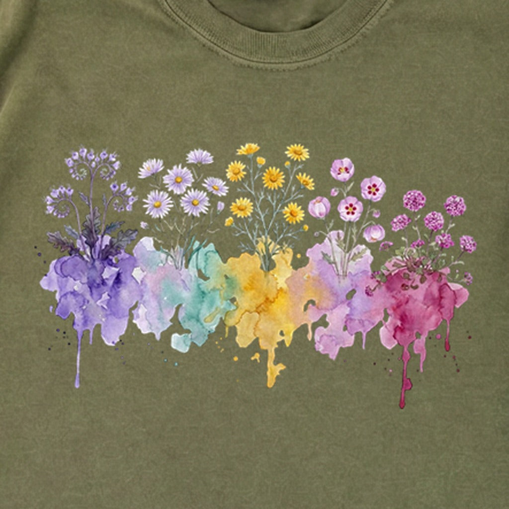 Watercolor Death Valley Wildflowers Premium Long Sleeve