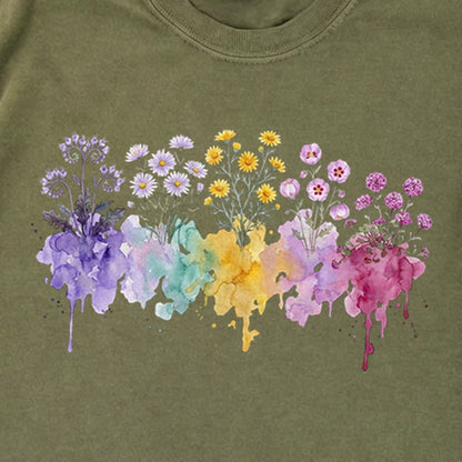 Watercolor Death Valley Wildflowers Premium Long Sleeve
