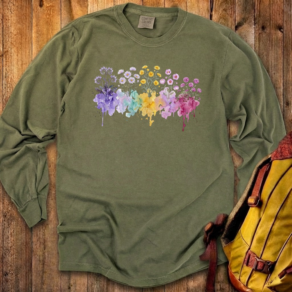Watercolor Death Valley Wildflowers Premium Long Sleeve