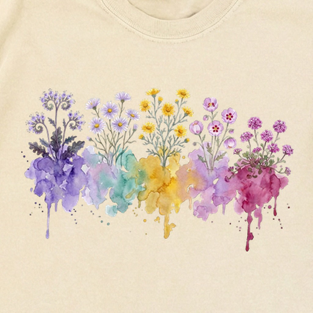 Watercolor Death Valley Wildflowers Premium Long Sleeve