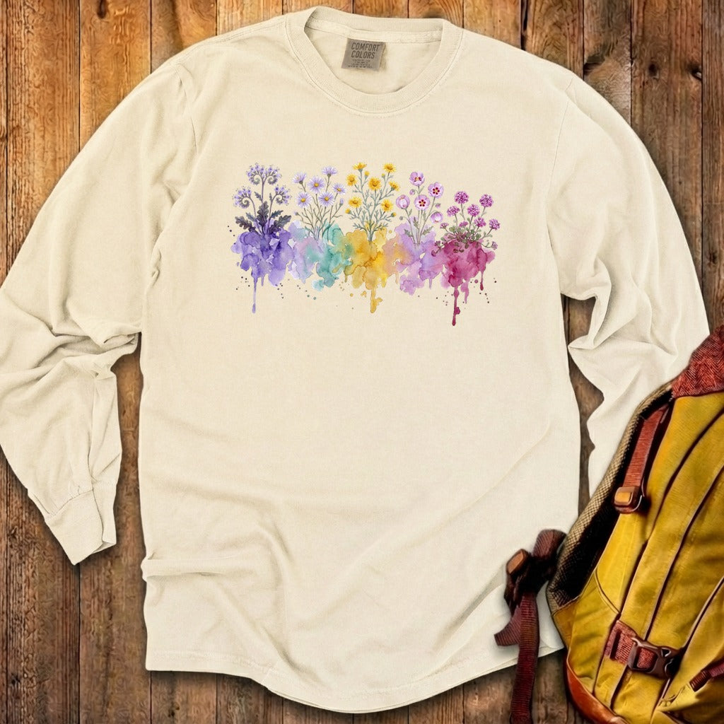 Watercolor Death Valley Wildflowers Premium Long Sleeve