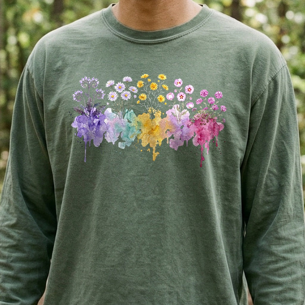 Watercolor Death Valley Wildflowers Premium Long Sleeve
