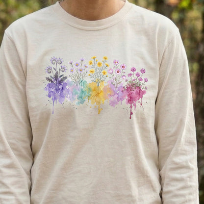 Watercolor Death Valley Wildflowers Premium Long Sleeve
