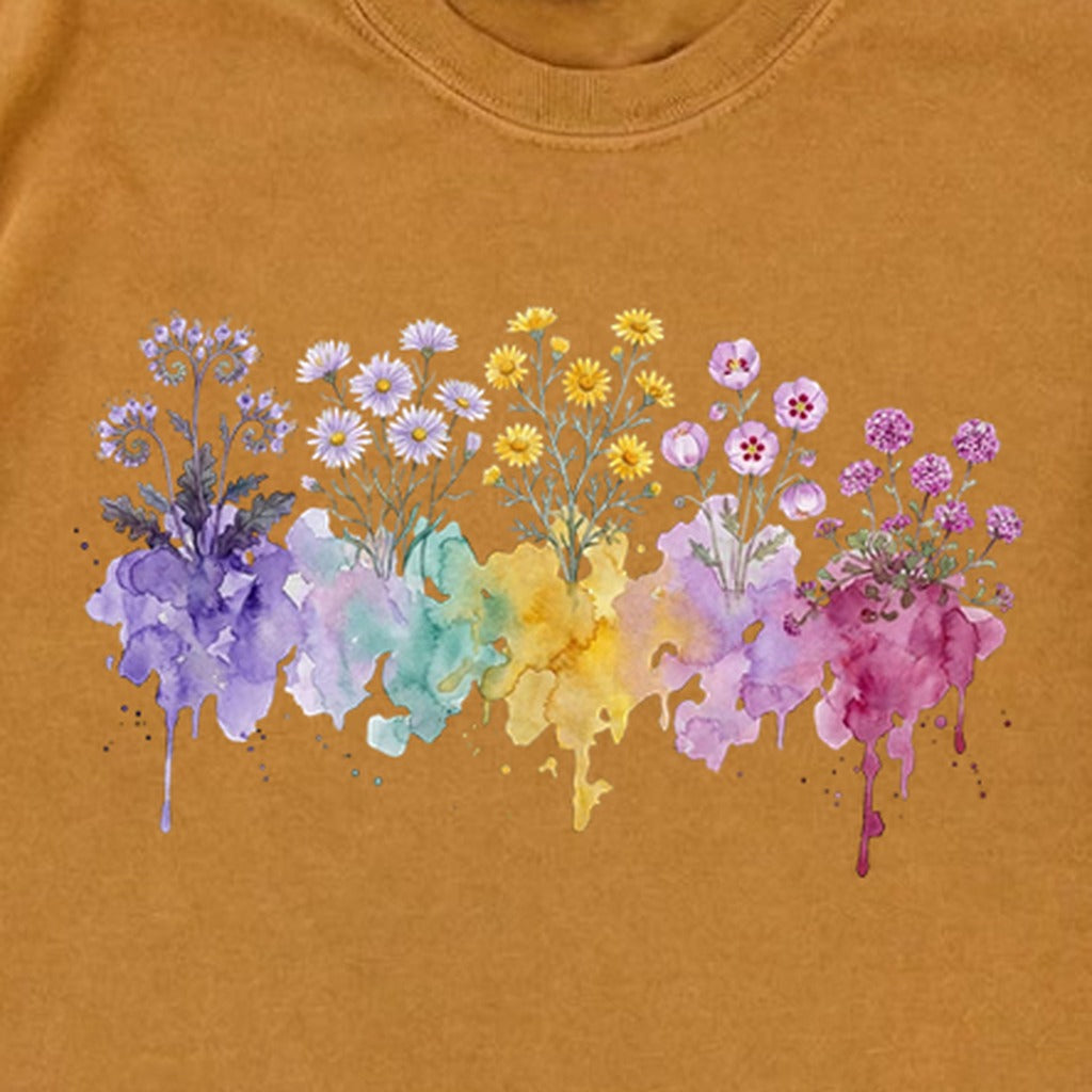 Watercolor Death Valley Wildflowers Premium Long Sleeve