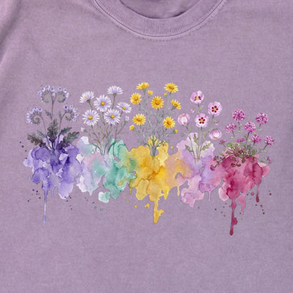 Watercolor Death Valley Wildflowers Premium Long Sleeve