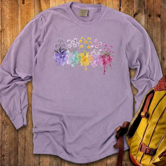 Watercolor Death Valley Wildflowers Premium Long Sleeve